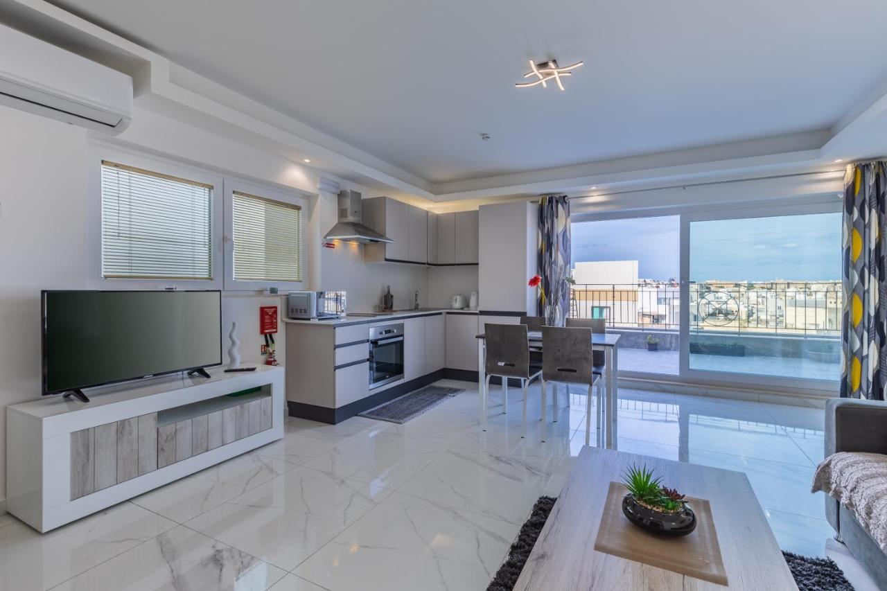 Terrace View-Stylish Two Bedrooms Fully Ac-Wifi Penthouse Мсида Экстерьер фото